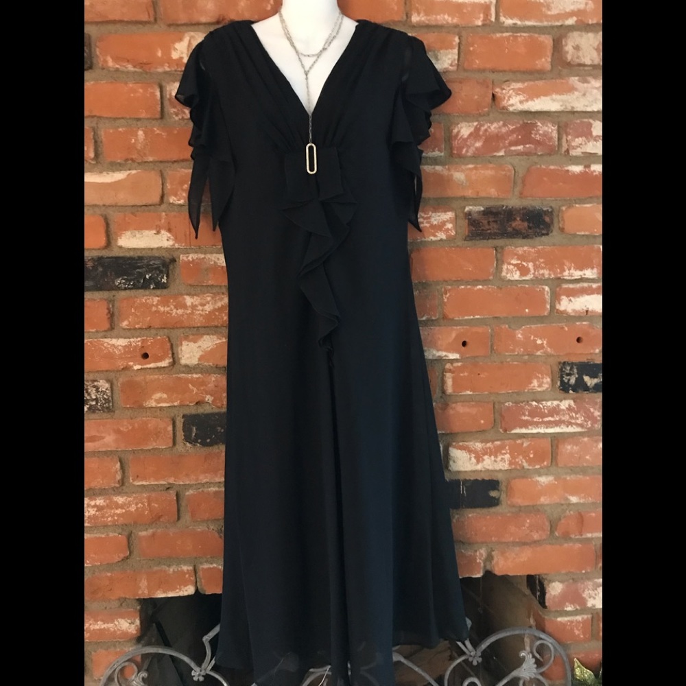 MSK Flutter Sleeve Midi Dress